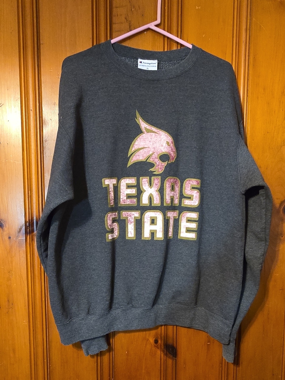 Texas State Gray Graphic Crewneck Sweater